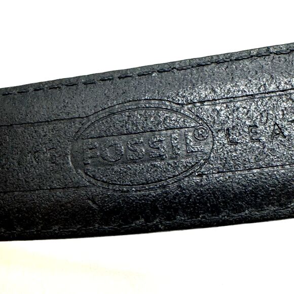 Vintage 90's Fossil Western Belt Women's M Black Genuine Leather cowgirlcore - Picture 8 of 14